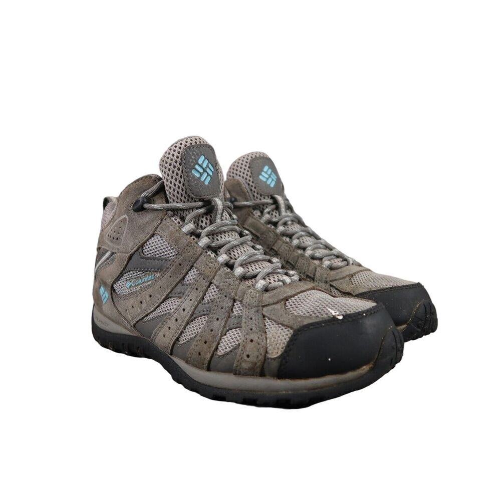 Columbia Shoes Womens 10 Hiking Boot Redmond Mid Waterproof Leather Outdoor Trek